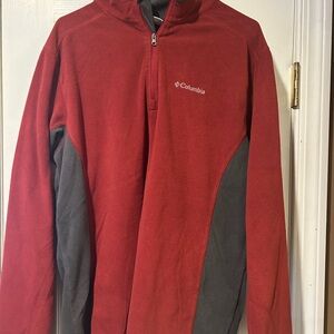 Columbia Men's Zip-Up in Red and Gray